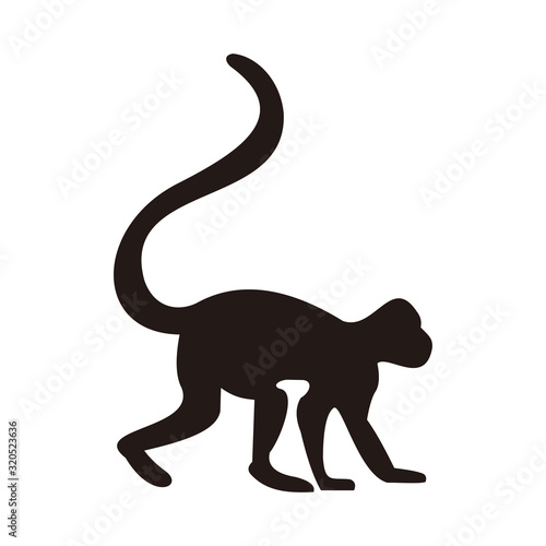 Monkey vector icon illustration sign