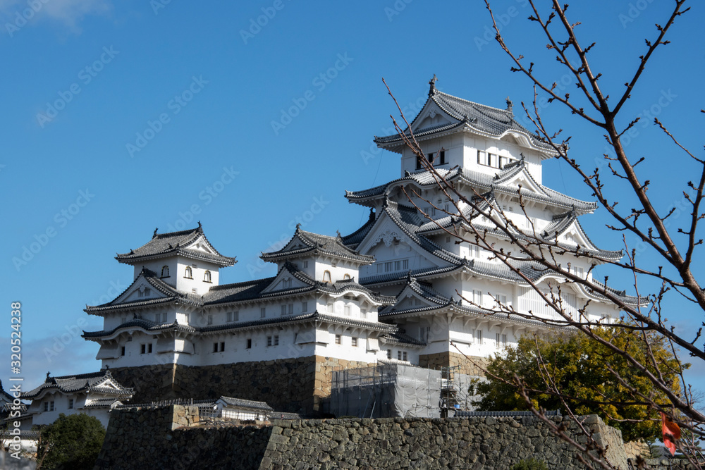 Beautiful white Himeji Castle in autumn season in Hyogo Prefecture, Japan Beautiful white Himeji Castle in autumn season in Hyogo Prefecture, Japan