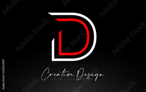 Monogram D Letter Logo design with Creative Lines Icon Design Vector.