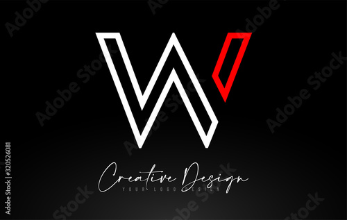 Monogram W Letter Logo design with Creative Lines Icon Design Vector.