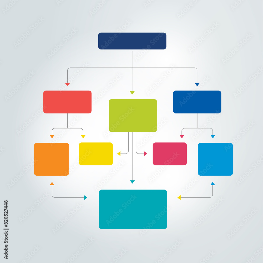 Infographics flowchart. Colored shadows scheme. Infographics flowchart. Colored shadows scheme.