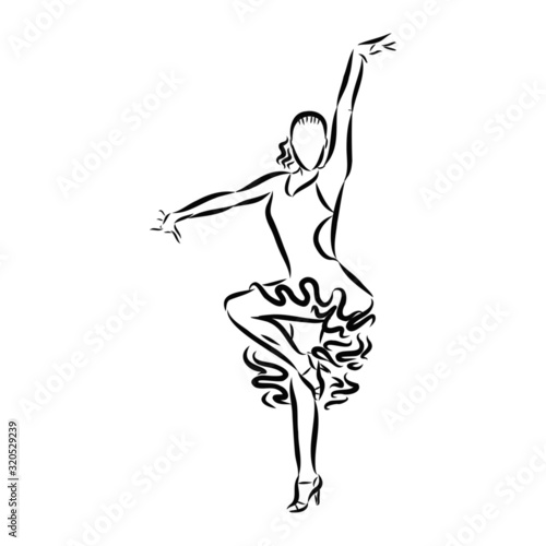 vector illustration of dancer