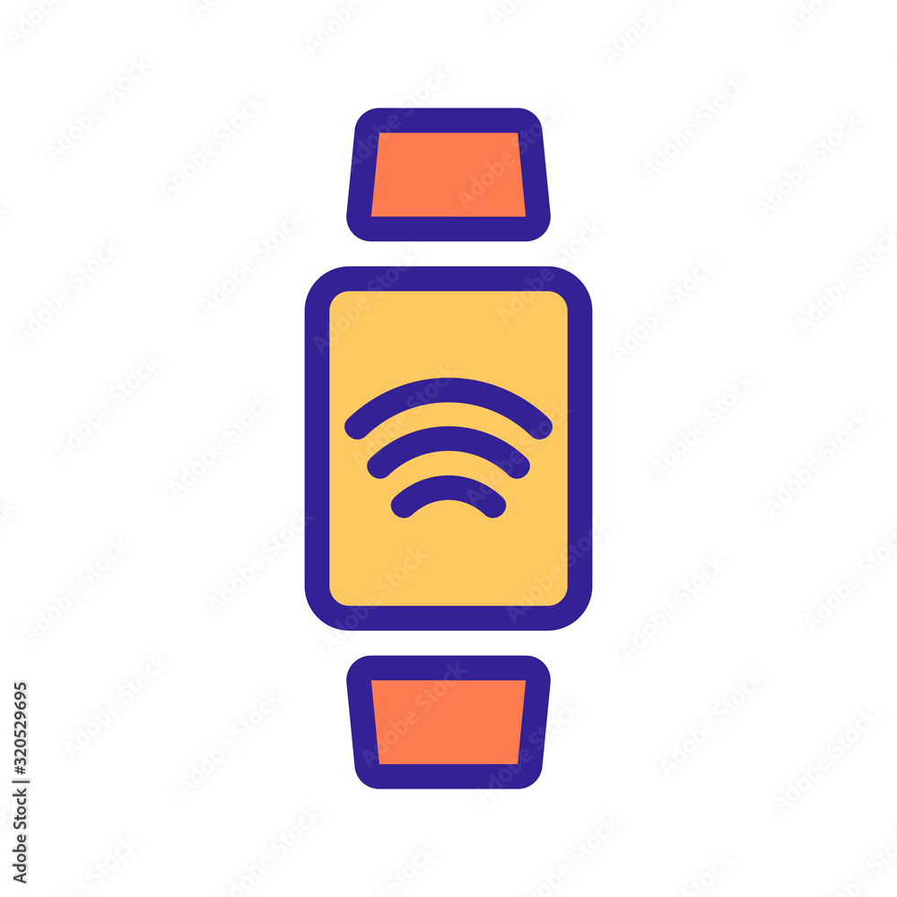 Smartwatch icon vector. A thin line sign. Isolated contour symbol illustration Smartwatch icon vector. A thin line sign. Isolated contour symbol illustration