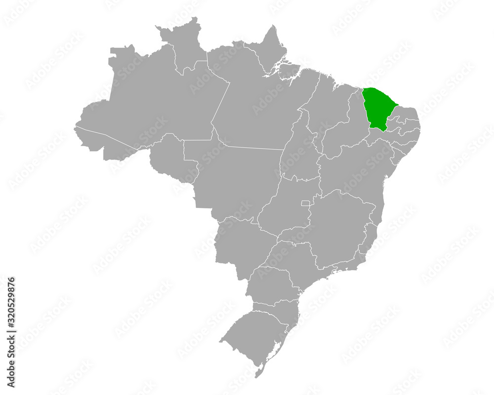 Karte von Ceara in Brasilien