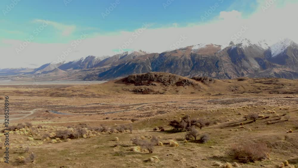 Drone view of Edoras, in The Lord of The Rings. Film Location (Mt Sunday in New Zealand) Drone view of Edoras, in The Lord of The Rings. Film Location (Mt Sunday in New Zealand)