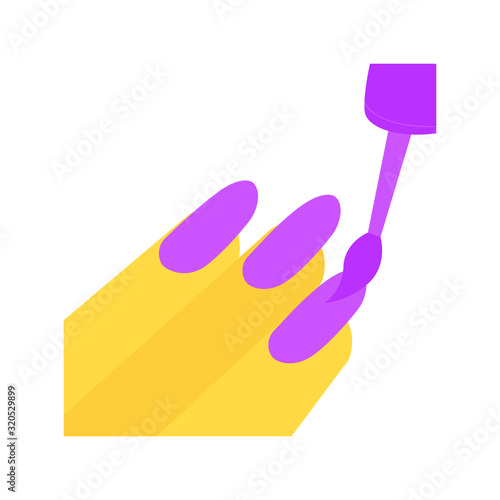 Purple nailpolish emoji hands nails vector