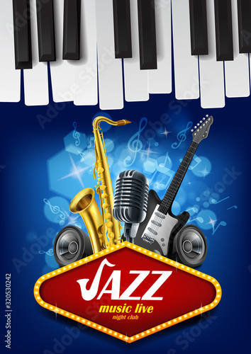 Live music jazz night poster