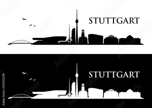 Stuttgart skyline - Germany - vector illustration