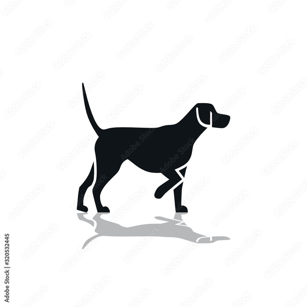 A dog as a pet. Illustration of a dog as a pet on a white background