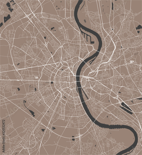 map of the city of Cologne, Germany