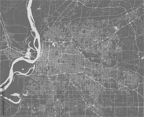 map of the city of Memphis , Mississippi, USA