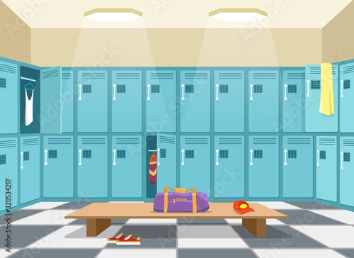 Sports wardrobe changing room