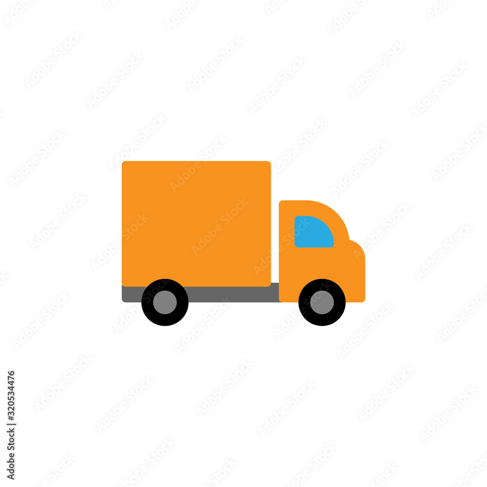 Fototapeta premium Truck Icon Vector Isolated On White Background