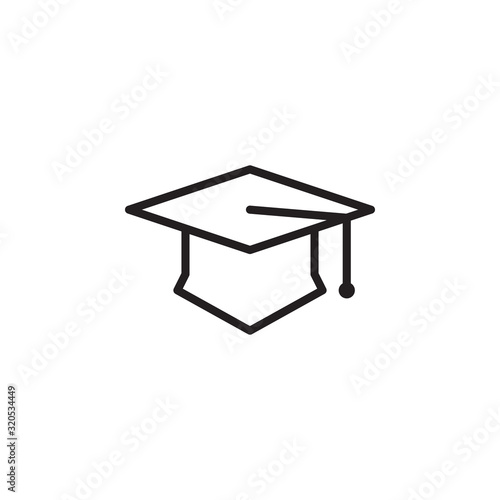 academy hat icon. university graduation cap icon
