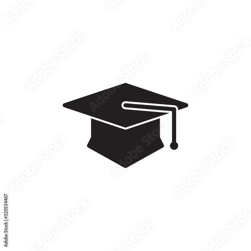 academy hat icon. university graduation cap icon