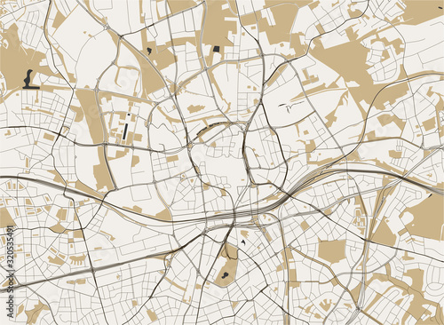 map of the city of Essen  Germany