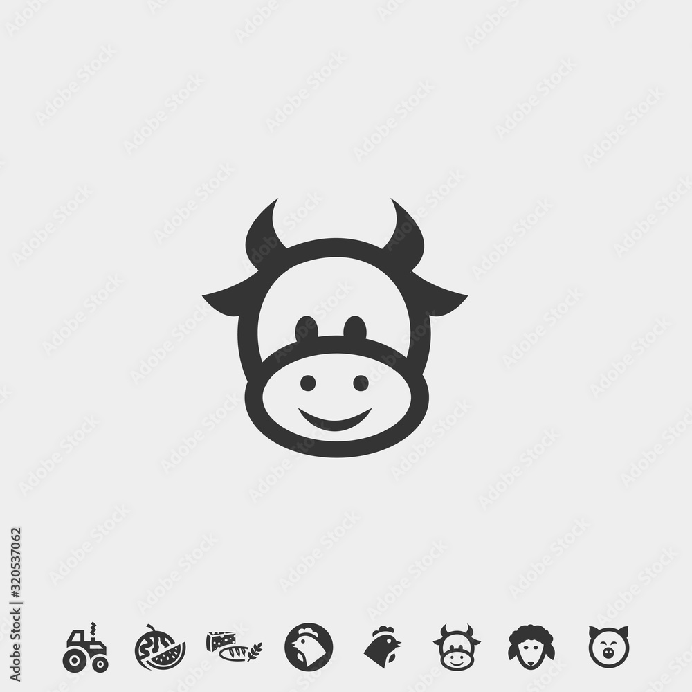 cow icon vector illustration and symbol foir website and graphic design cow icon vector illustration and symbol foir website and graphic design
