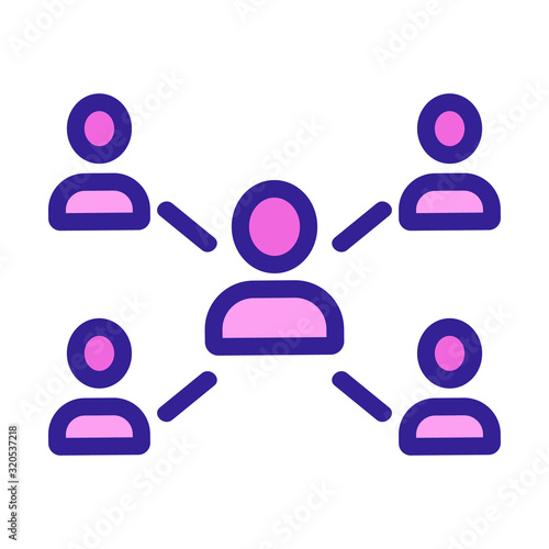 multiplayer vector icon mode. A thin line sign. Isolated contour symbol illustration