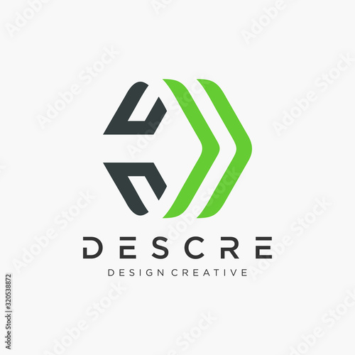 Arrow element logo design with hexagon concept. logo symbol for logistics company, shipping company or delivery service. - vector