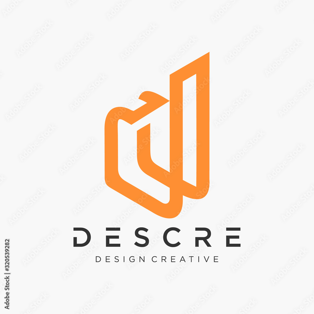 Abstract Letter D logo design With line concept. Modern logo for Building For Construction Company with overlapping lines symbol. Vector design for your application or corporate identity.- vector Abstract Letter D logo design With line concept. Modern logo for Building For Construction Company with overlapping lines symbol. Vector design for your application or corporate identity.- vector
