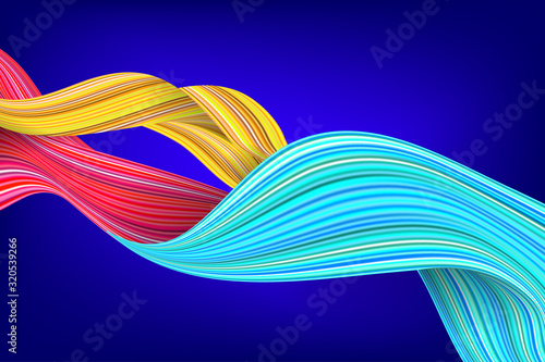 Abstract liquid flow design bright color motion