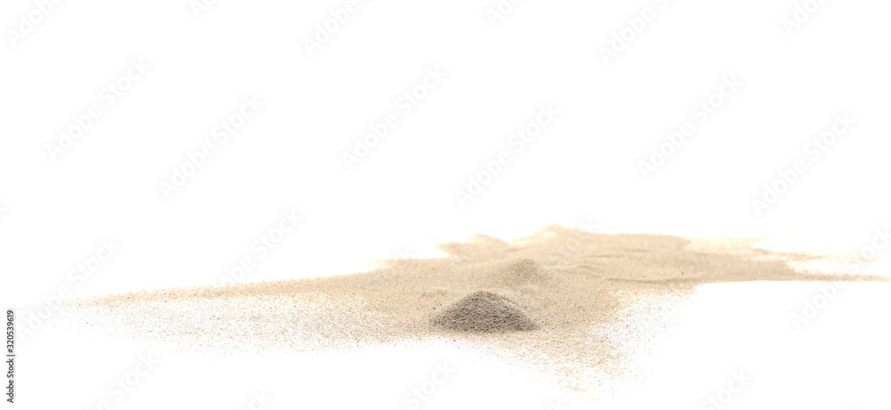 Sand pile, desert dune isolated on white background Sand pile, desert dune isolated on white background