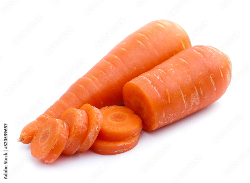 fresh carrots isolated on white background fresh carrots isolated on white background