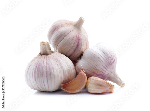 Garlic isolated on white background