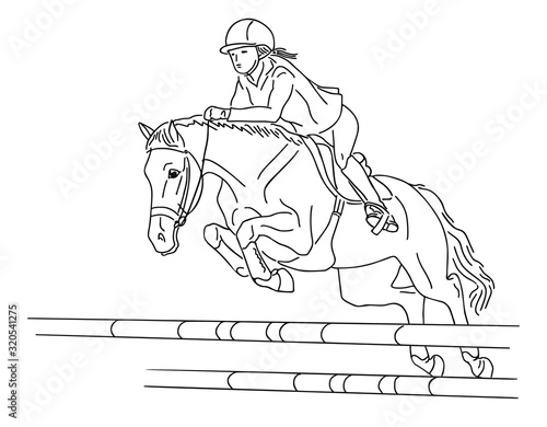 Young athlete participates in a show jumping ponies class