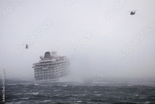 Viking Sky - riding the storm at Hustadvika photo
