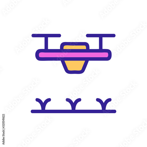 Smart farm icon vector. A thin line sign. Isolated contour symbol illustration