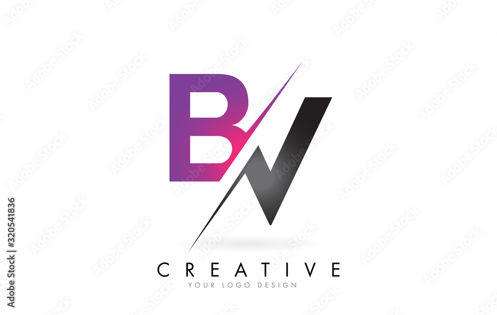 BV B V Letter Logo with Color block Design and Creative Cut.  Stock-Vektorgrafik | Adobe Stock
