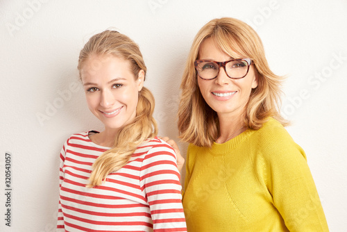 Senior woman and her adult daughter portrait