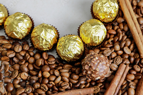 delicious sweets on the table photo