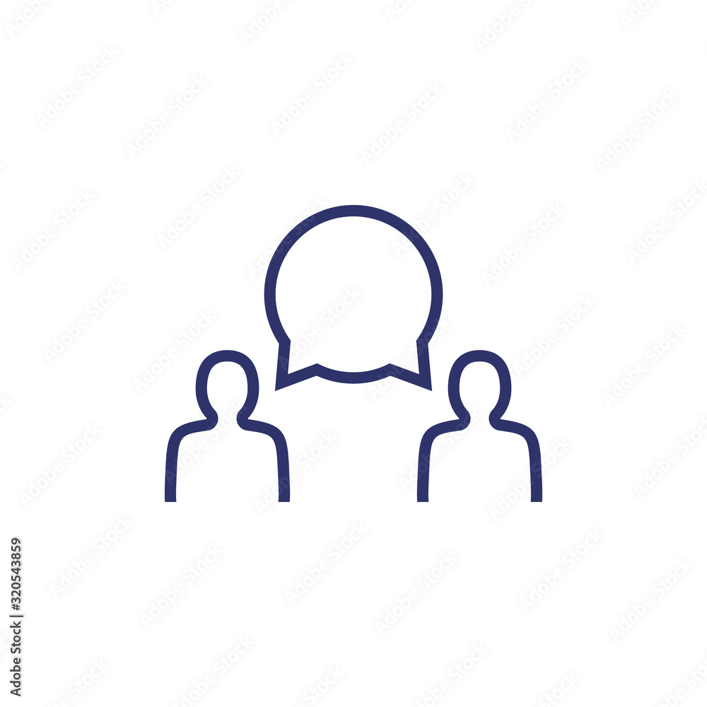 debate or discussion line icon debate or discussion line icon
