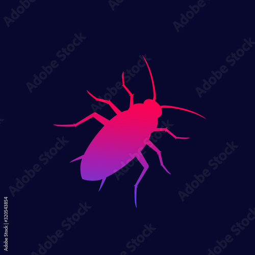 cockroach or roach vector icon