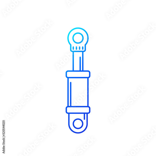 Hydraulic cylinder thin line icon