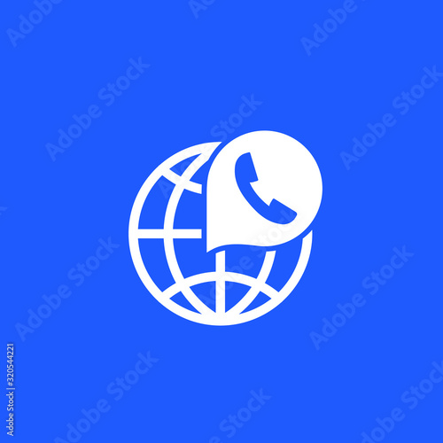 Voip telephony, call vector icon