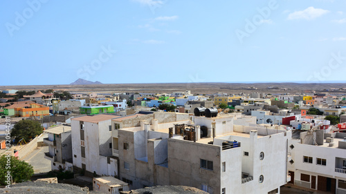A panorama view over a capital city of Sal Island Espargos, in Cape Verde, Cabo Verde