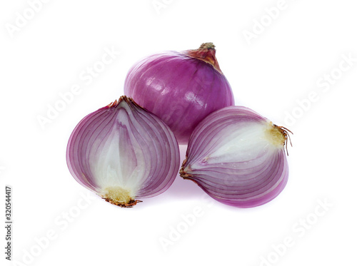 red onion isolated on the white background