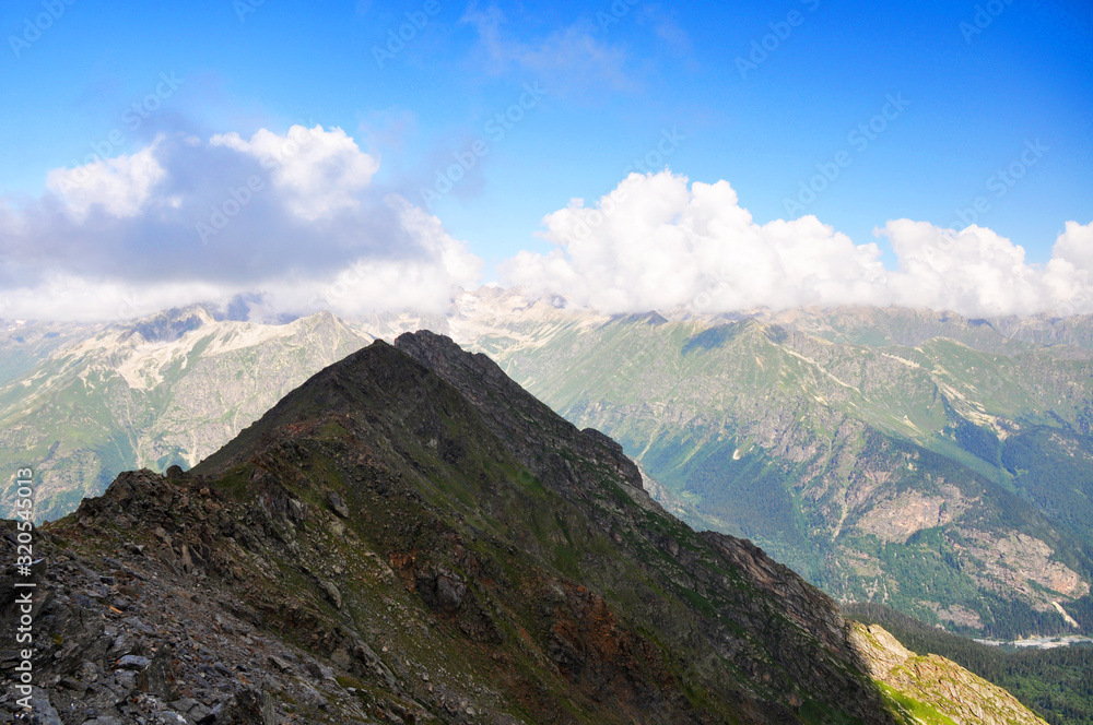 Fototapeta premium Caucasus Mountains. Region Dombay