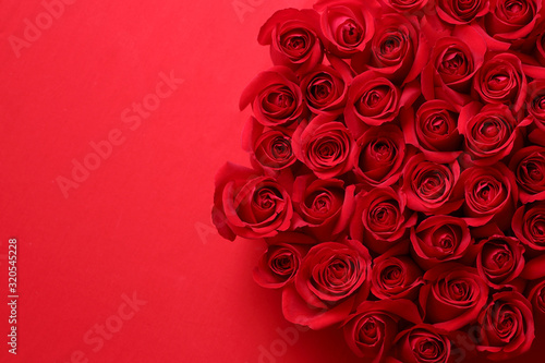 Fototapeta Naklejka Na Ścianę i Meble -  赤い薔薇の背景素材