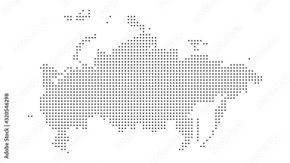 Russian map dotted vector background