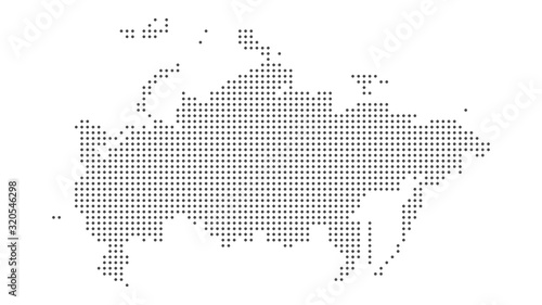 Russian map dotted vector background