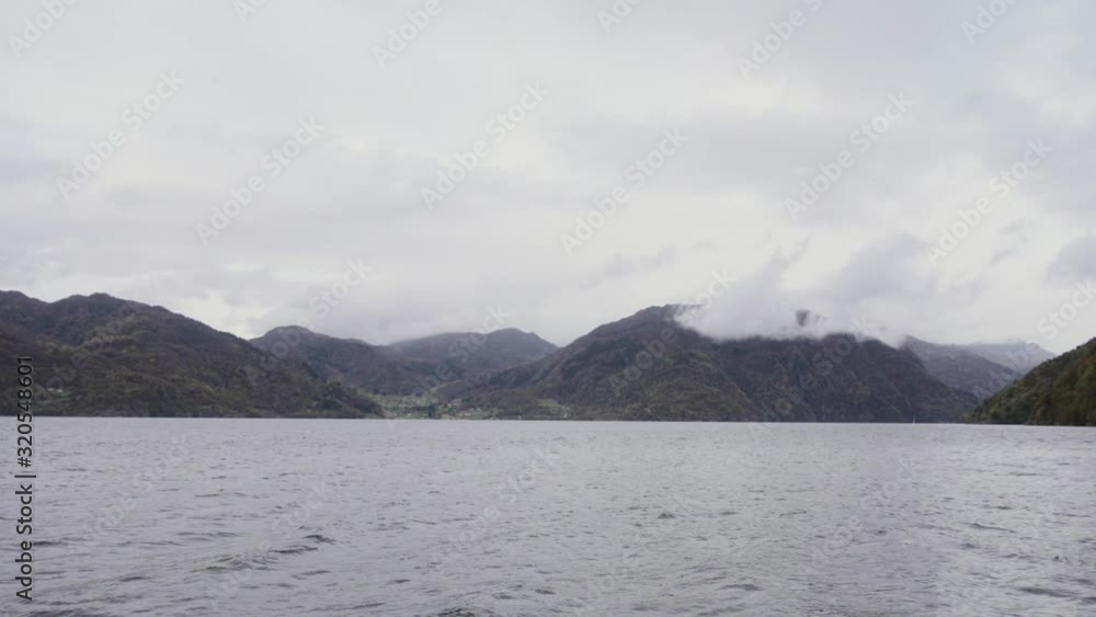 amazing fjord, sea and mountains