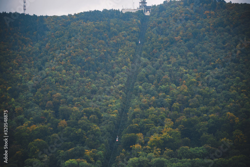 mountain hoist in forest