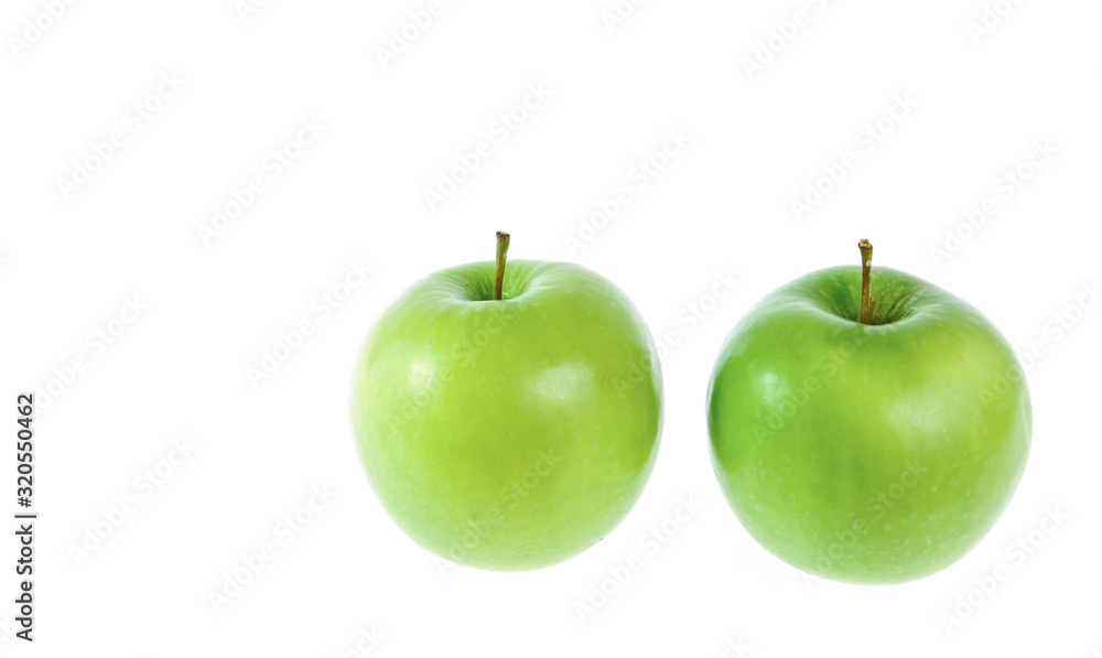 Green apple, isolated on white background Green apple, isolated on white background
