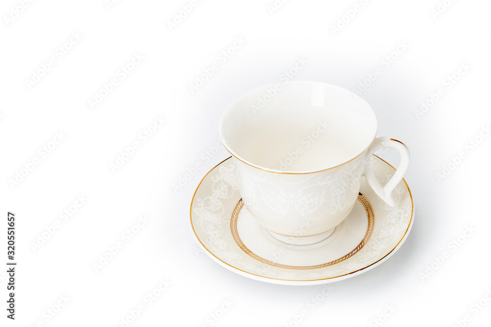 Coffee Cup with saucer on a white background Coffee Cup with saucer on a white background