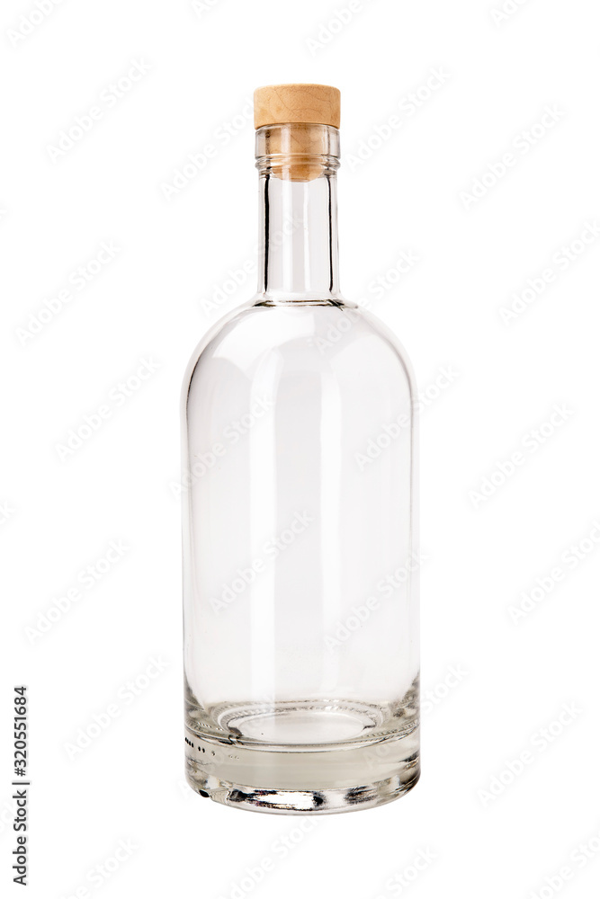 Empty bottle with a lid on a white background Empty bottle with a lid on a white background