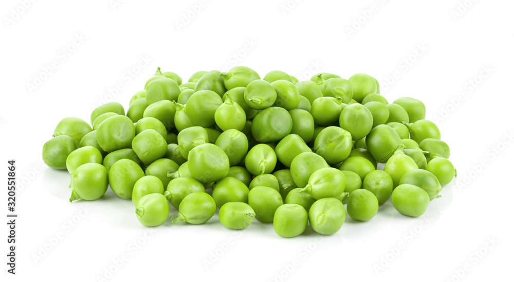 Green peas isolated on white Green peas isolated on white